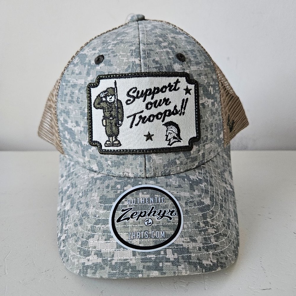 UNC Greensboro Spartans Hat Cap Snap Back Camo Zephyr Support Our Troops OHT